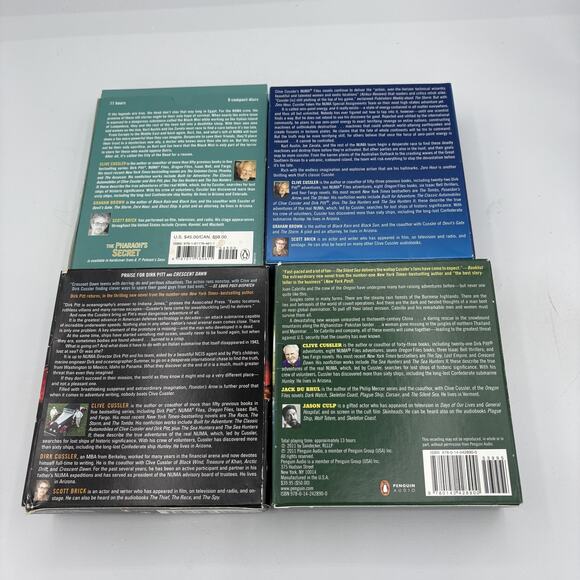 Clive Cussler Audiobook Lot of 4 Jungle Poseidon's Arrow Pharaoh's Secret Zero - Picture 2 of 10
